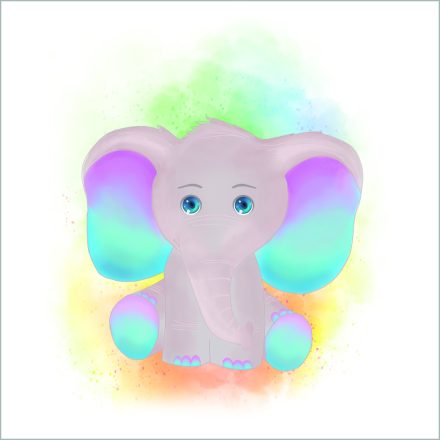 RONGYIKA- Szivárvány elefánt (saját alkotás)