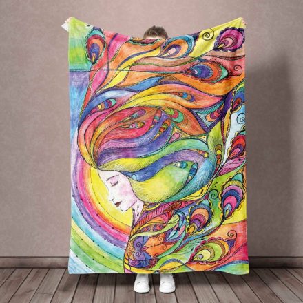 Különleges Designer takaró- A nő- színesben (StellaArt Design)