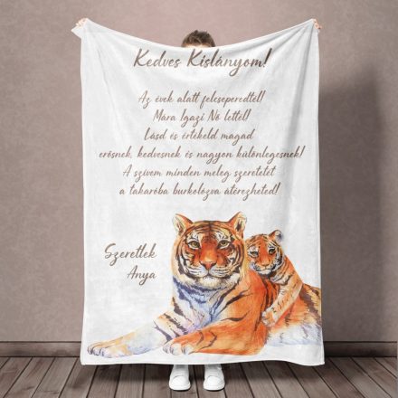 Felnőtt takaró- Kedves Kislányom - Tigris